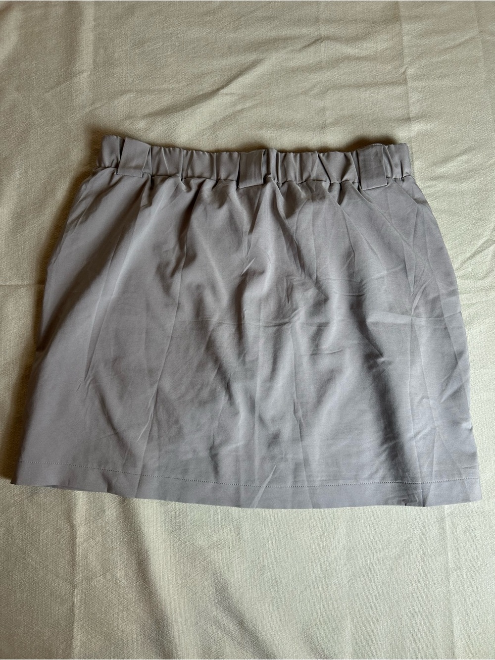 RBX Light Gray Elastic-Waist Mini Skirt